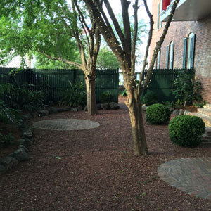 Garden with round shapes